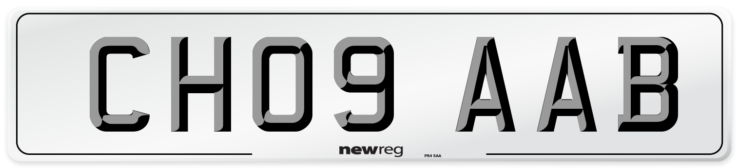 CH09 AAB Number Plate from New Reg